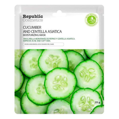 Mascarilla Facial Hidratante Republic Cosmetics Pepino y Centella Asiática 25g