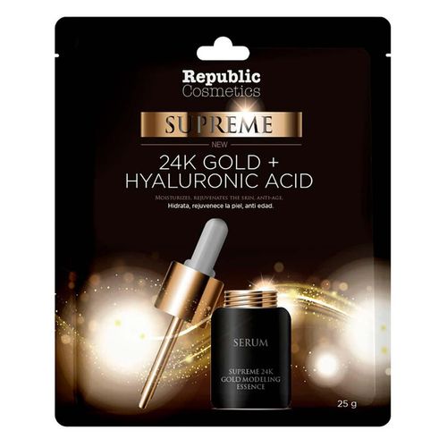 Mascarilla Facial Republic Cosmetics Supreme 24K Gold+ Ácido Hialurónico 25g
