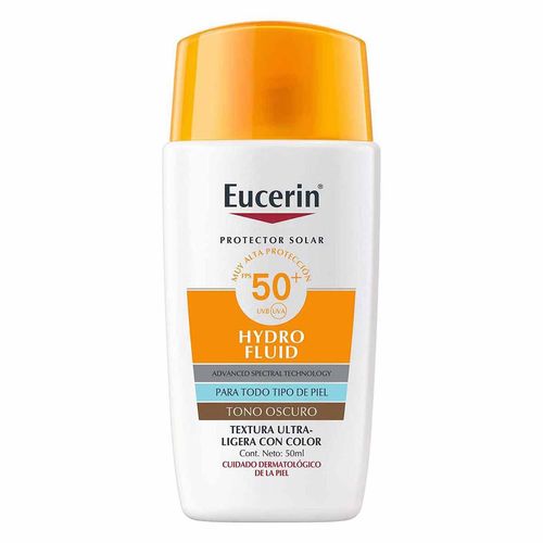 Protector Solar Eucerin FPS50+ Hydro Fluid Ultra Ligera con Color 50ml