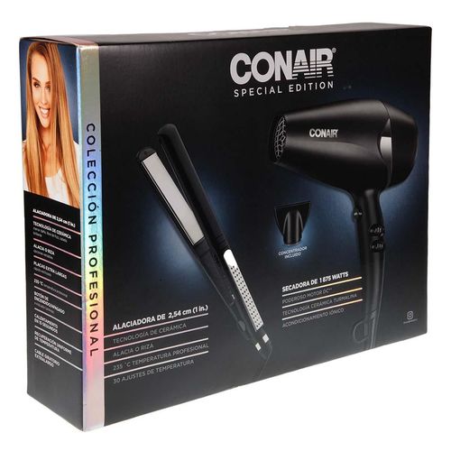 Combo Conair Alaciadora y Secadora de Cabello Edición Especial 2 Piezas