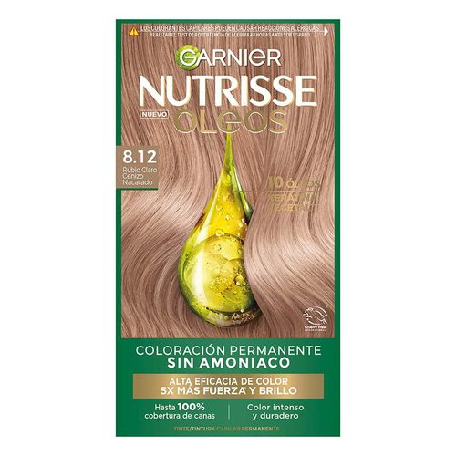 Tinte Capilar Nutrisse Oleos Rubio Claro Platinado 8