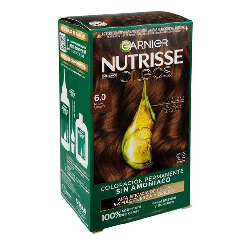 Tinte Capilar Nutrisse Oleos Rubio Oscuro 6.0
