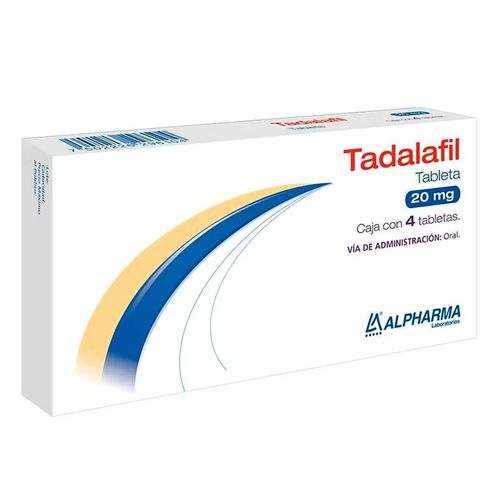 Tabletas Tadalafil 20mg 4 Unidades