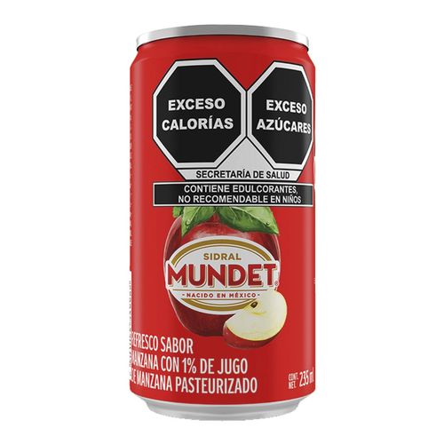 Refresco Sabor Manzana Sidral Mundet 235ml 8 Pack