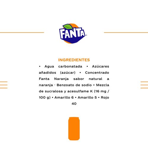 Refresco Fanta Naranja Lata 355mL