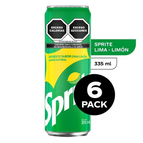 Refresco Sprite Lima Limón 6 Pack de 355ml c/u