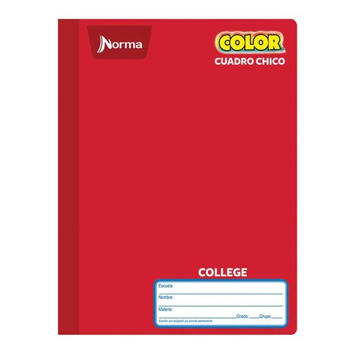 Cuaderno Norma College 100 Hojas Cuadro Chico Color