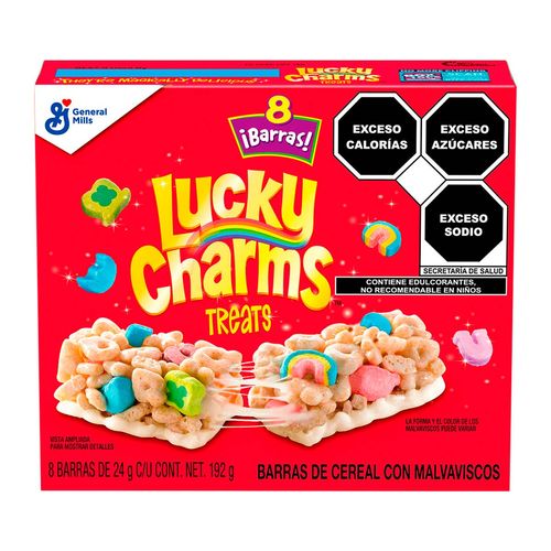 Barras de Cereal Lucky Charms con Malvaviscos 192g