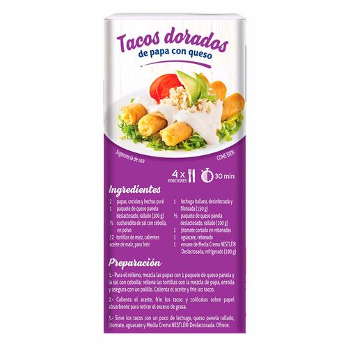 Media crema Nestlé deslactosada brick de 190ml