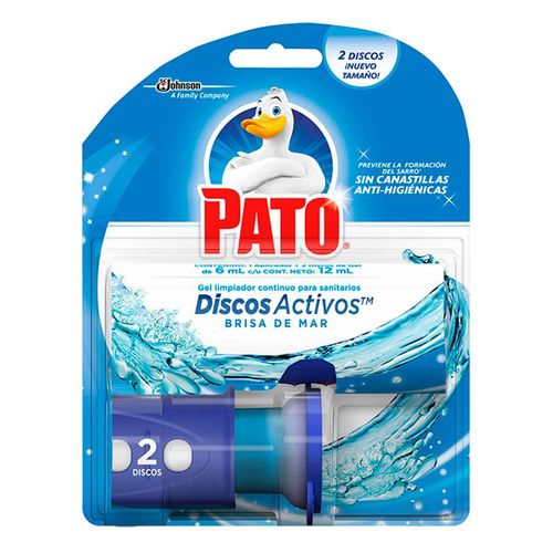 Gel limpiador Pato Brisa De Mar 2discos 12ml