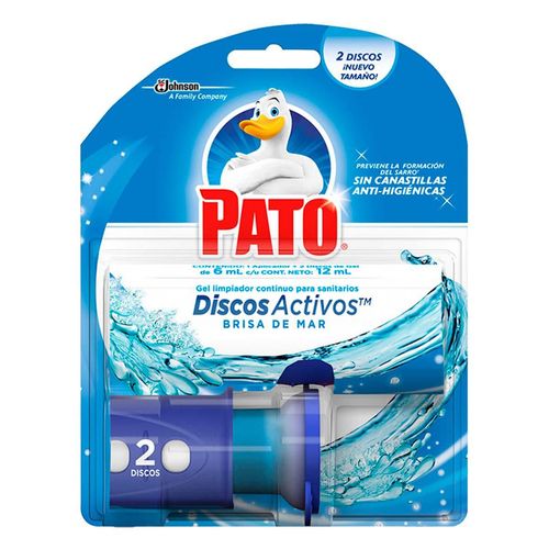 Gel limpiador Pato Brisa De Mar 2discos 12ml