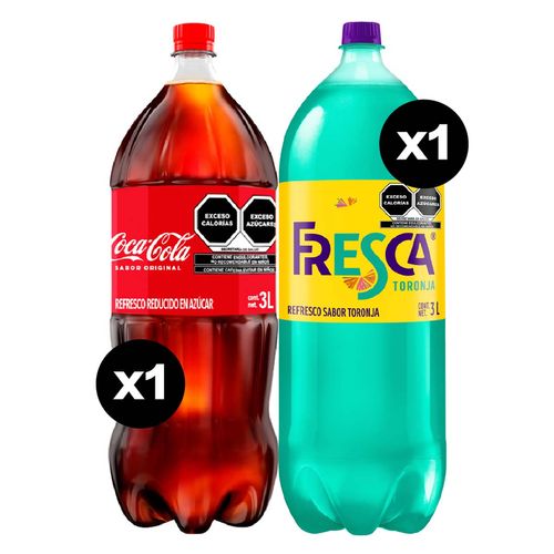 Refresco Coca-Cola Original + Refresco Fresca 2 Pack 3L