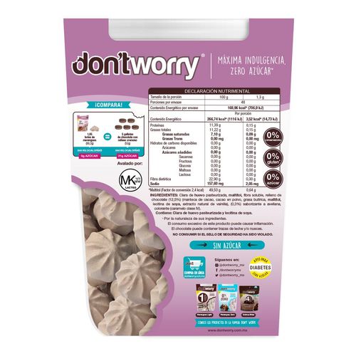 Merengue Dont Worry Avellana Relleno de Chocolate 63g