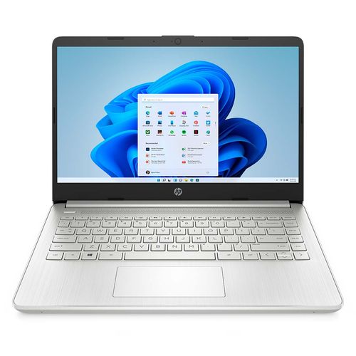 Laptop HP 14-dq0522la Intel Pentium 8GB 128GB SSD 14 HD Windows 11 Home + Mouse HP 200 Negro Inalámbrico + Funda Reversible Negra Plateada
