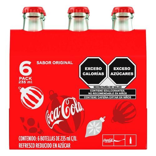6 Pack Coca Cola de Vidrio 235ml