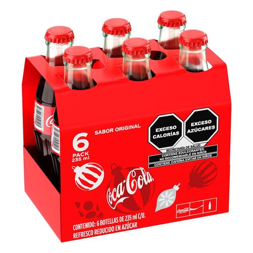 6 Pack Coca Cola de Vidrio 235ml