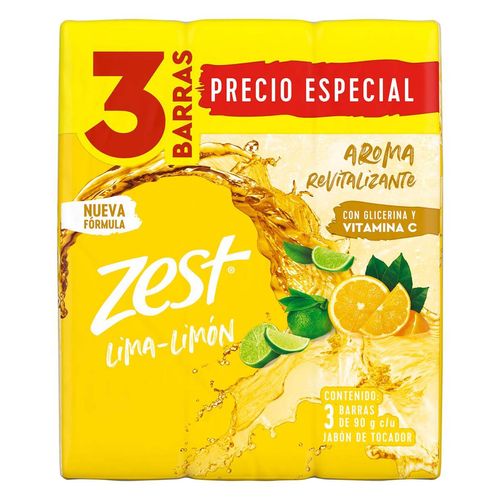 Jabón en Barra Zest Lima-Limón 3 x 90 g