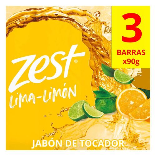 Jabón en Barra Zest Lima-Limón 3 x 90 g