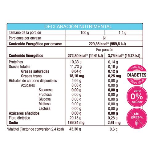 Merengue sabor Chocolate Relleno de Chocolate 68g