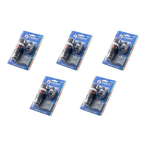 Luz Delantera Veloci 4 Funciones Negra Baterías Incluidas, Paquete de 5 Luces