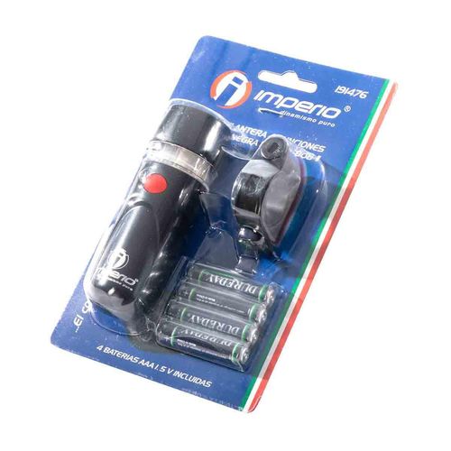 Luz Delantera Veloci 4 Funciones Negra Baterías Incluidas, Paquete de 5 Luces