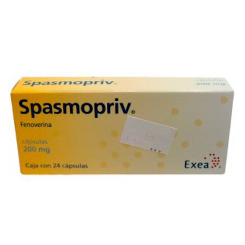 Cápsulas Spasmopriv 200mg Caja con 24 Cápsulas