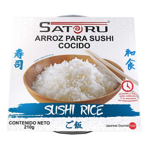 Arroz Japonés Cocido Satoru para Hacer Sushi 210g