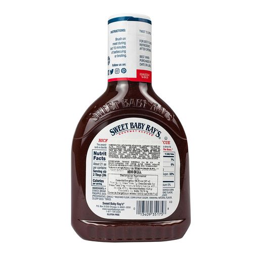 Salsa Hickory Sweet Baby Rays 794ml