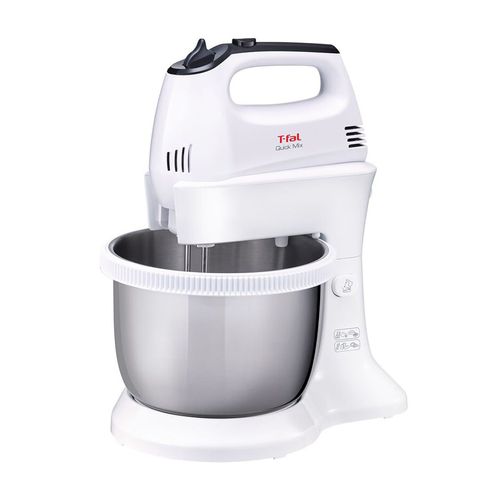 Batidora de Pedestal T-Fal 5 Velocidades + Pulso Blanca HT3121MX