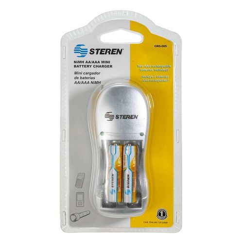 Mini Cargador para Pilas Steren más 2 Pilas CRG-005