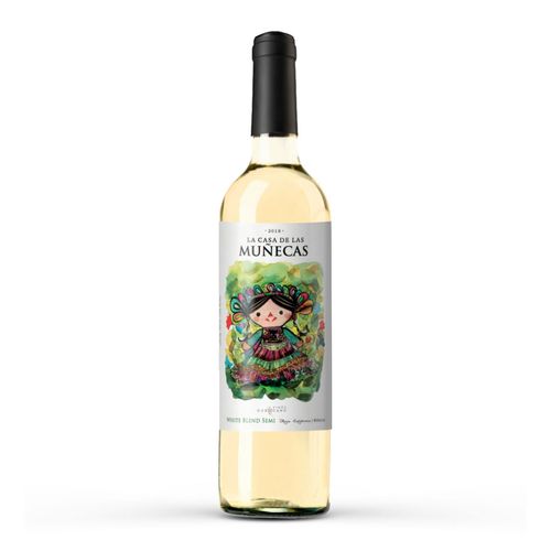 Vino Blanco Mexicano Casa de las Muñecas White Blend Semi 750ml