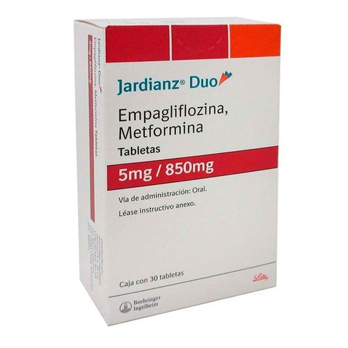 Tabletas Jardianz Duo 5mg/850mg Caja con 30 Tabletas