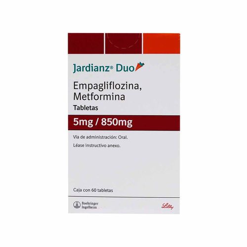 Tabletas Jardianz Duo 5mg/850mg Caja con 60 Tabletas