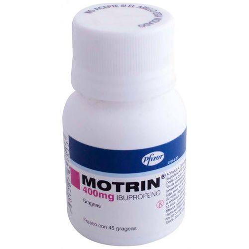 Tabletas Motrin 400mg Frasco con 45 Tabletas