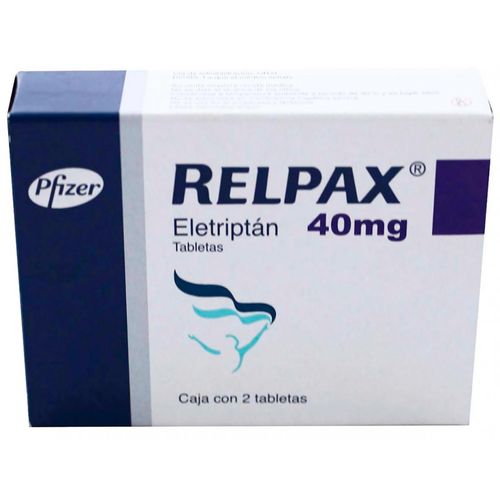 Tabletas Relpax 40mg Caja con 2 Tabletas
