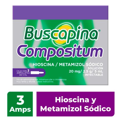 Buscapina Compositum Solución Inyectable 3 Ampolletas de 5ml