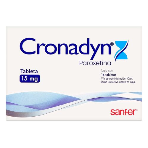 Tabletas Cronadyn 15mg Caja con 14 Tabletas