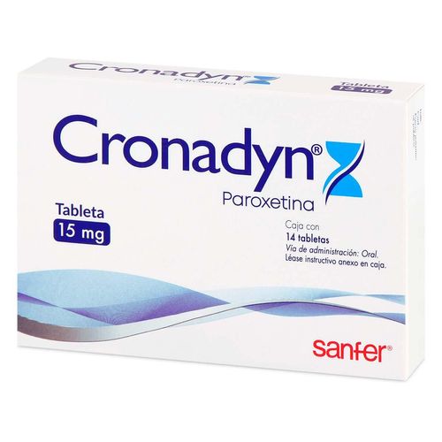 Tabletas Cronadyn 15mg Caja con 14 Tabletas