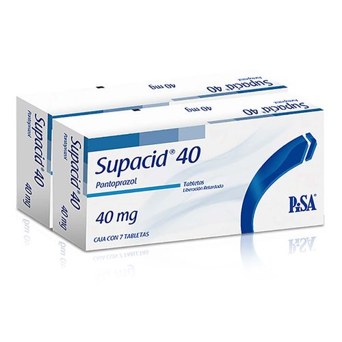 Tabletas Supacid 40mg Liberación Retardada 2 Cajas de 7 Tabletas