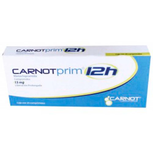 Comprimidos Carnotprim LP 15mg Liberación Prolongada Caja con 20 Comprimidos