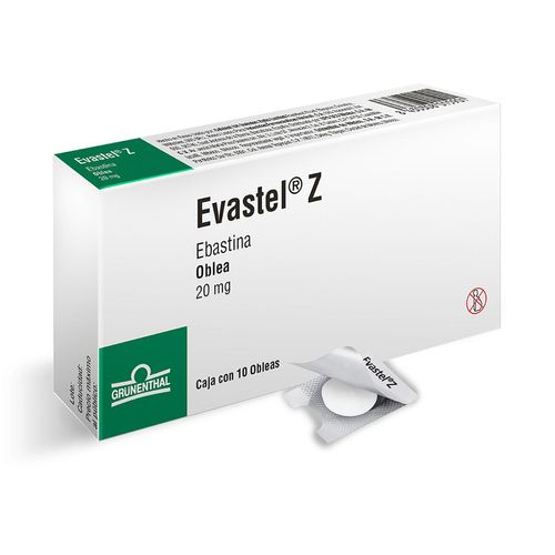 Obleas Evastel Z 20mg Caja con 10 Obleas