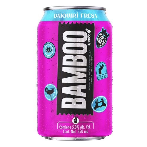 Bebida Bamboo Daiquirí Fresa 350ml
