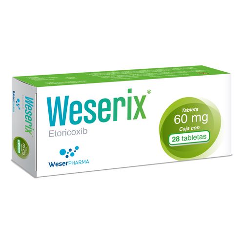 Weserix Etoricoxib 60mg Caja con 28 Tabletas