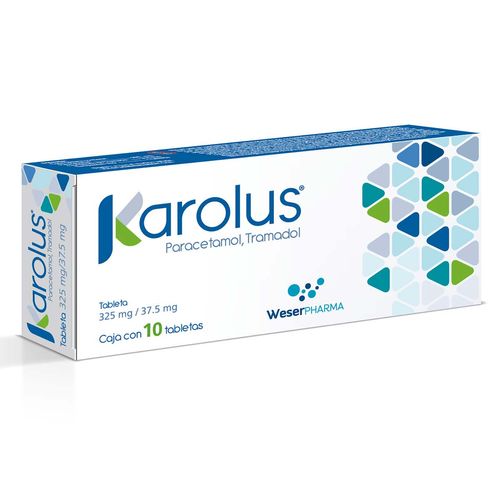 Tabletas Tramadol/Paracetamol 325/37.5ml Caja con 10 Tabletas