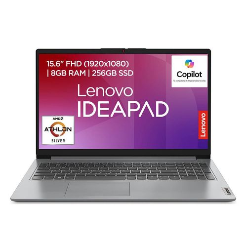 Laptop Lenovo Ideapad 1 Athlon S 8GB RAM 256 SSD 15.6 Pulgadas Gris 82VG00BCLM