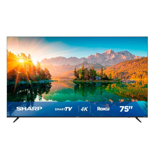 Pantalla Sharp 75 Pulgadas Roku Smart TV 4K Ultra HD LED TV 4T-C75EL8UR