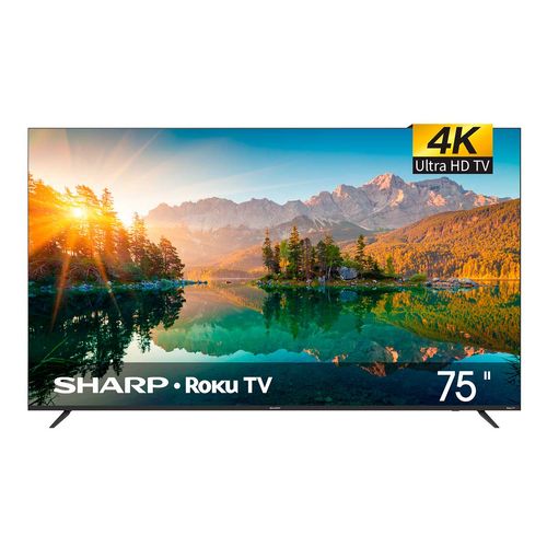 Pantalla Sharp 75 Pulgadas Roku Smart TV 4K Ultra HD LED TV 4T-C75EL8UR