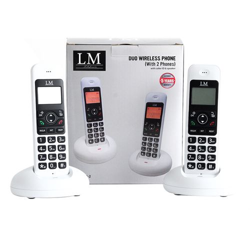Teléfono Dual Inalámbrico Blanco LM 1702-2