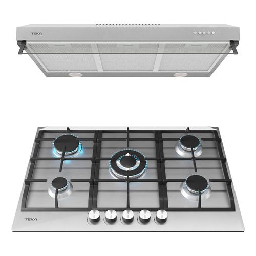 Parrilla más Campana Teka Duetto Delux 75cm Acero