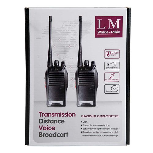 Radio LM 2Vias Negro Comunicación Inalámbrica 777SR